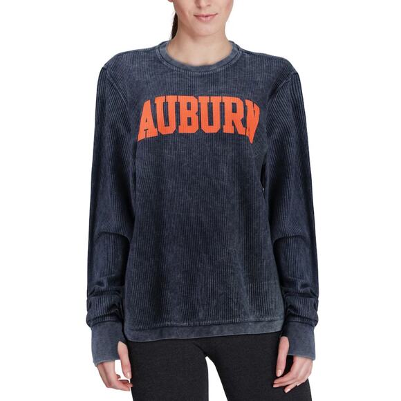 Pressbox Tops - Pressbox Auburn Tigers‎ Corduroy Pullover Sweatshirt Thumb Holes Women Medium